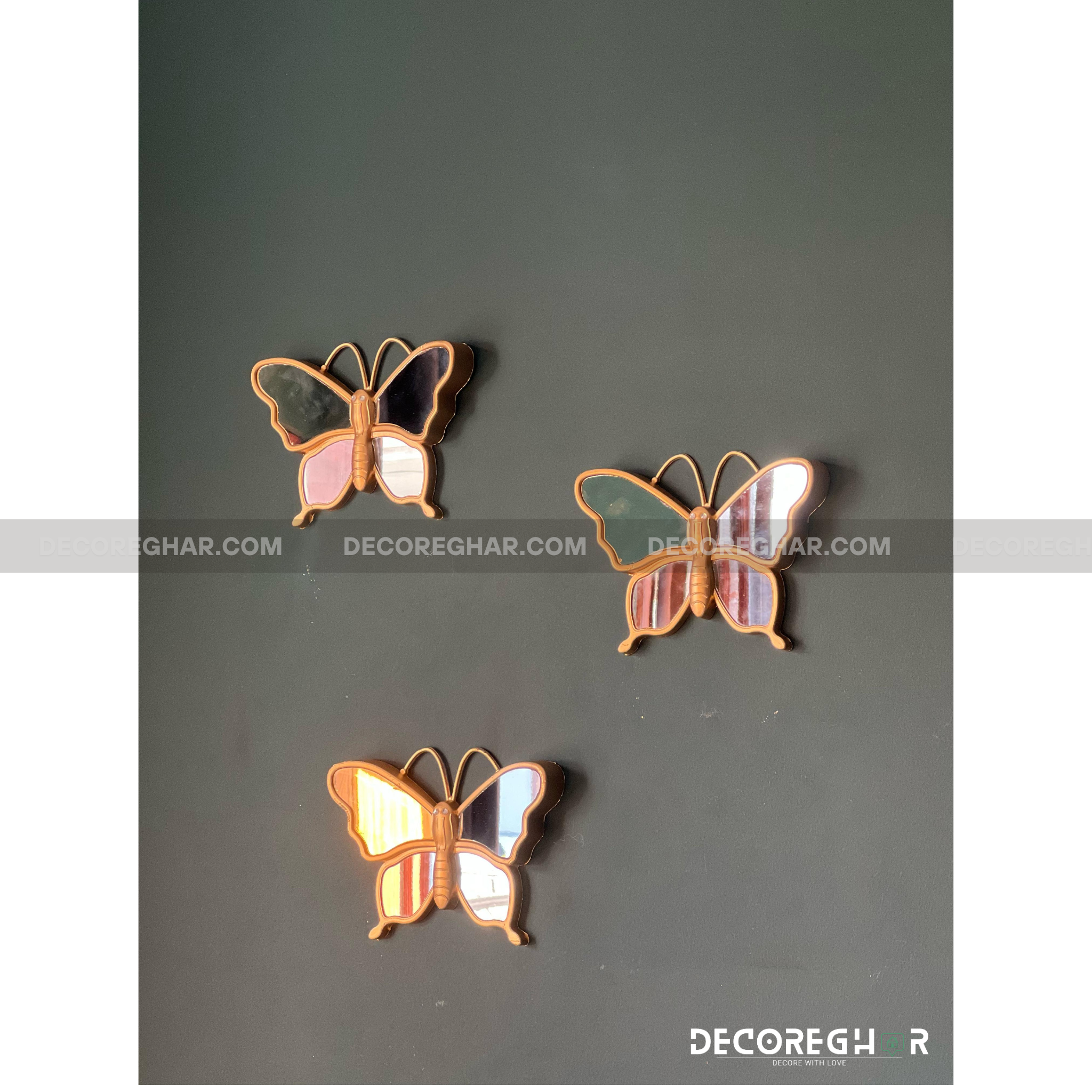 BUTTERFLY MIRRORS (SET OF THREE)