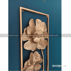 Chic Golden Wall Art Frame with Floral Detailing
