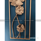 Chic Golden Wall Art Frame with Floral Detailing