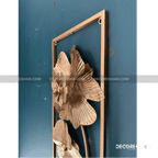 Chic Golden Wall Art Frame with Floral Detailing