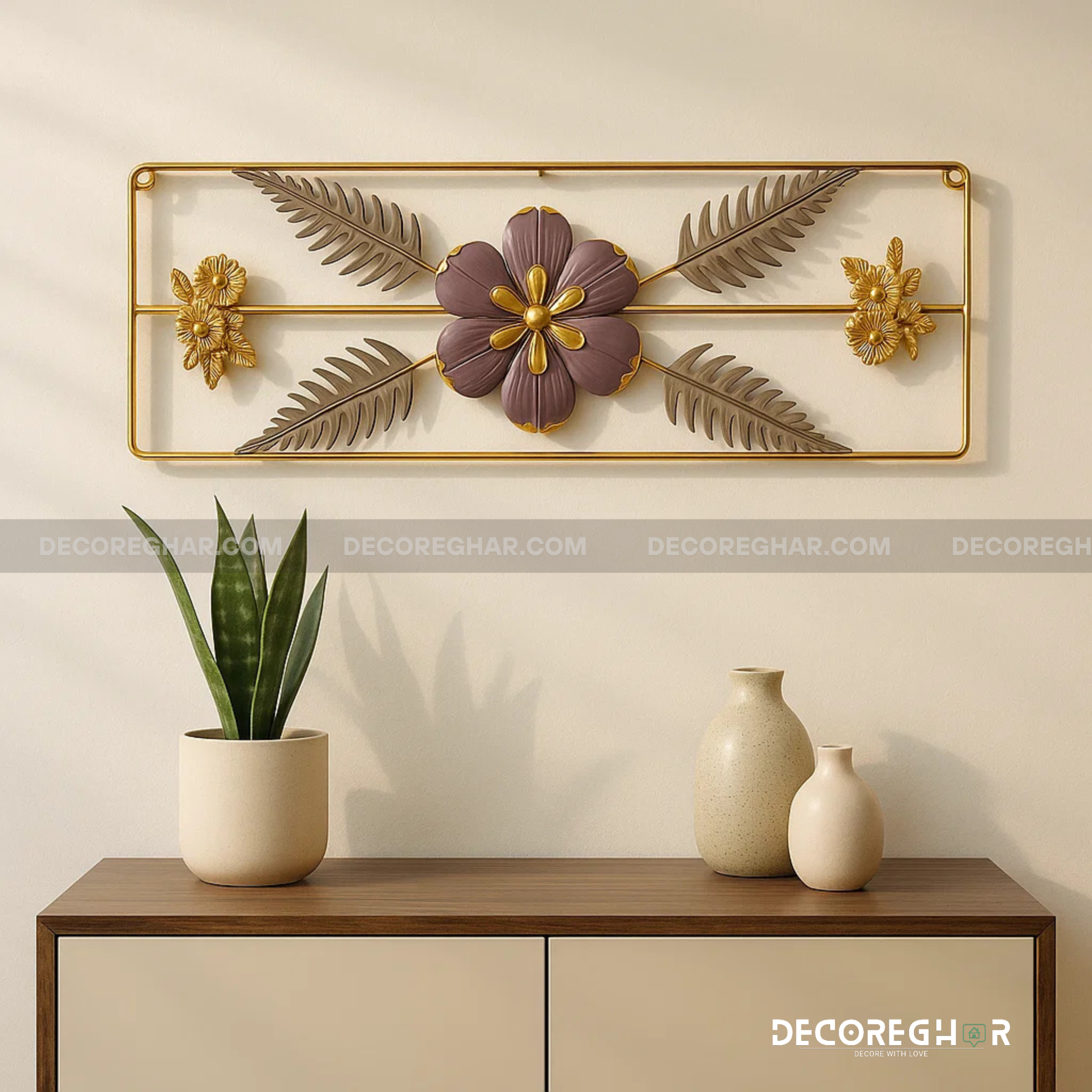 Imported Premium Quality Metal Flower Frame – Elegant Decorative Wall Art