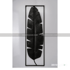 Hand Crafted Antiqued Gold Banana Leaf Metal Wall Panel