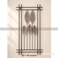 Modern Metal Leaf Wall Art – Minimalist Geometric Frame Decor