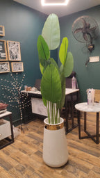 Artificial Banana Leaf Plant with Decorative Pot