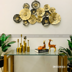 Golden Bloom Metal Wall Art – 3D Floral Luxury Décor